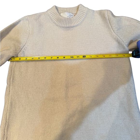 Anthropologie J.O.A. Oversized Tie Sleeve Fisherman Chunky Sweater Knit Cream XS - Picture 8 of 9